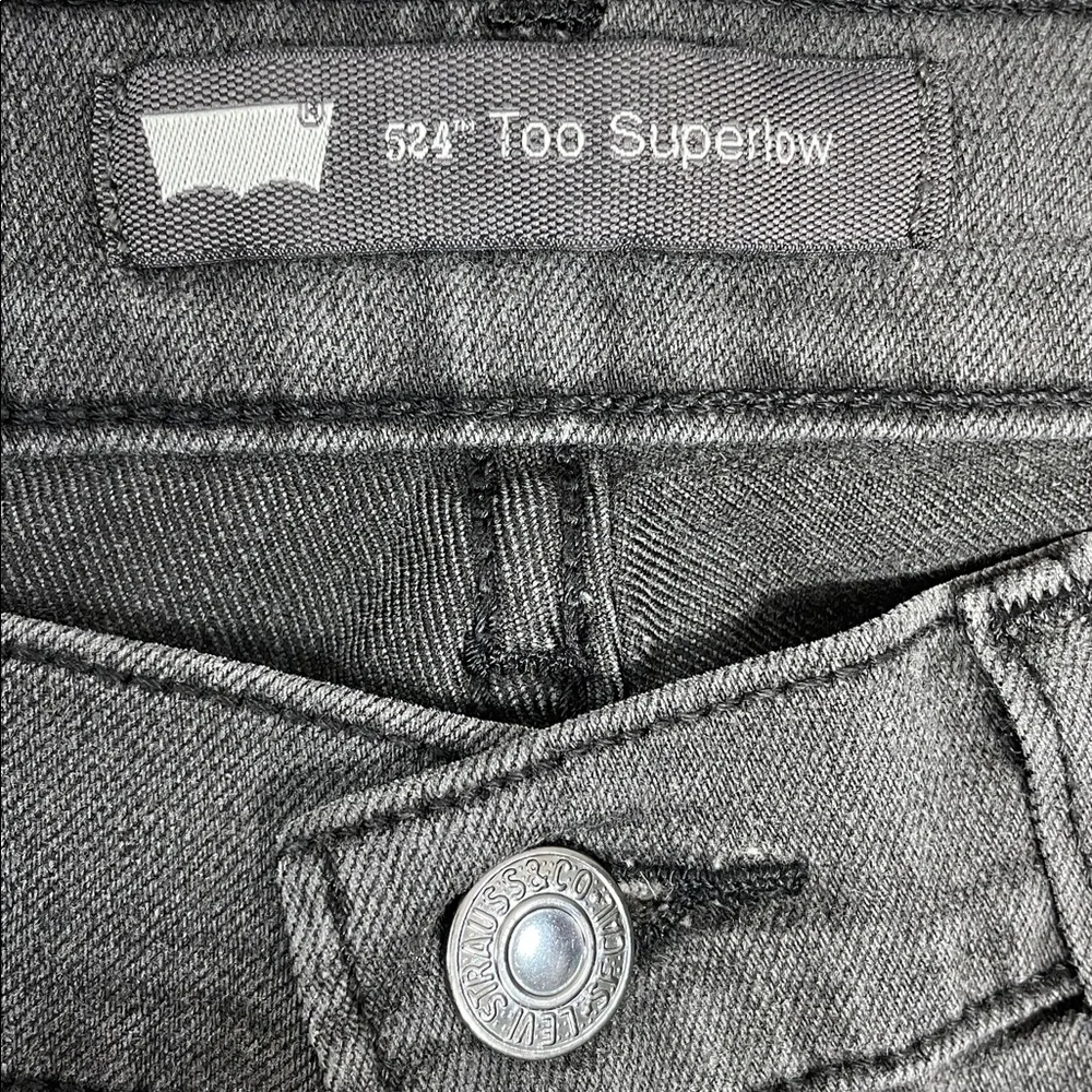 Levi’s 524 Too Superlow Skinny Jeans Black Wash W29 L32
